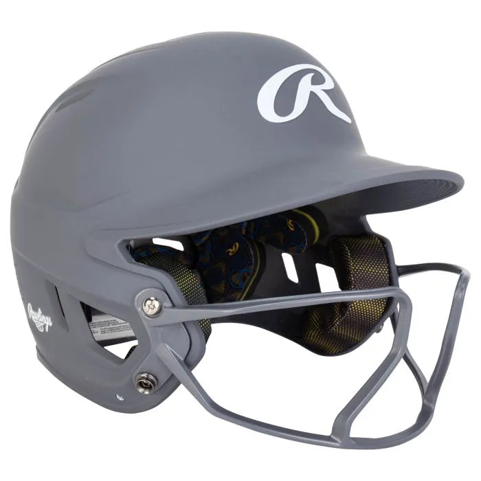 Rawlings Mach Hi-Viz Fastpitch Softball Batting Helmet With Integrated Facemask: MCHVIZ Equipment Easton Senior Graphite 