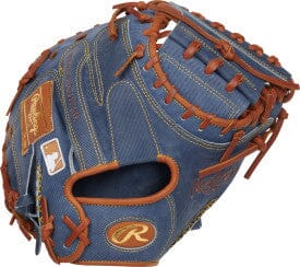 Rawlings Heart-of-the-Hide Denim Edition 34” Baseball Catcher’s Mitt: PROCM43D Equipment Rawlings 