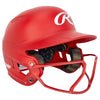 Rawlings Mach Hi-Viz Fastpitch Softball Batting Helmet With Integrated Facemask: MCHVIZ Equipment Easton Junior Red 