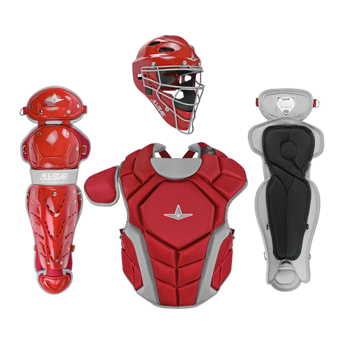 All-Star Top Star Series Baseball Catcher’s Set Ages 9-12: CKCC-TS-912 Equipment All-Star Scarlet 