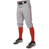 Easton Piped Pro Knicker Pant: A167105 Apparel Easton Gray/Red XX-Large 