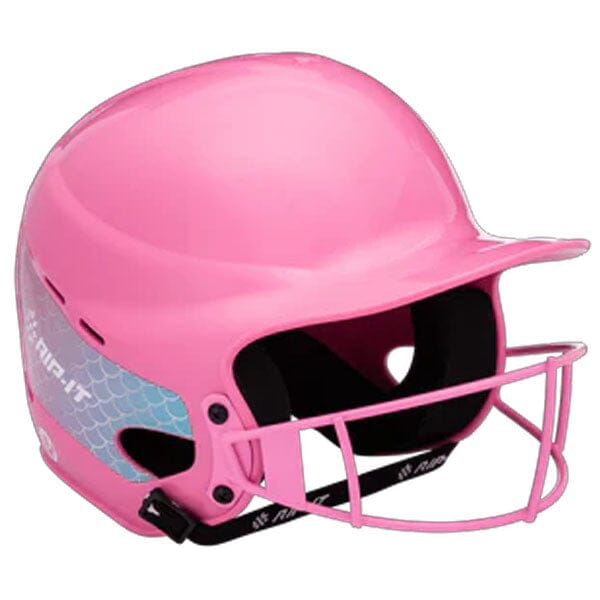 Rip-It Play Ball Girls Fastpitch Softball Helmet-Mask Combo: PBH Equipment Rip-It Gumball Pink 