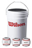 Wilson Bucket Combo With 3 Dozen A1010S Blem Baseballs: WTA1098 X-OUT Balls Wilson Sporting Goods 