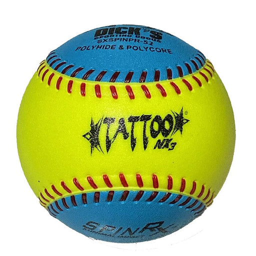 AD Starr Tattoo .52 COR 12 Inch NX3 Spinner Batting Practice Slowpitch Softball - One Dozen: SXSPINPR52 Balls AD Starr 