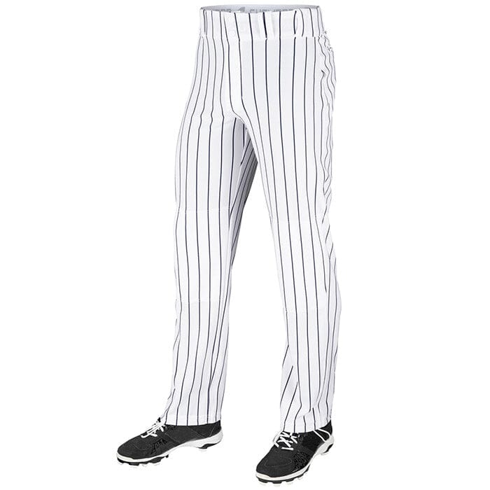 Champro Triple Crown Open Bottom Pinstripe Youth Pants: BPPINUY Apparel Champro Small White/Navy 