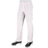 Champro Triple Crown Open Bottom Pinstripe Youth Pants: BPPINUY Apparel Champro Small White/Scarlet 