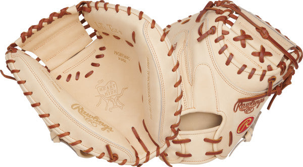 Rawlings Heart-of-the-Hide Camel 34” Baseball Catcher’s Mitt: PRORYM4C Equipment Rawlings 