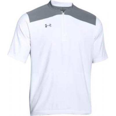 Under Armour Adult Triumph Cage Jacket Quarter Zip: 1287619 Apparel Under Armour White Small 