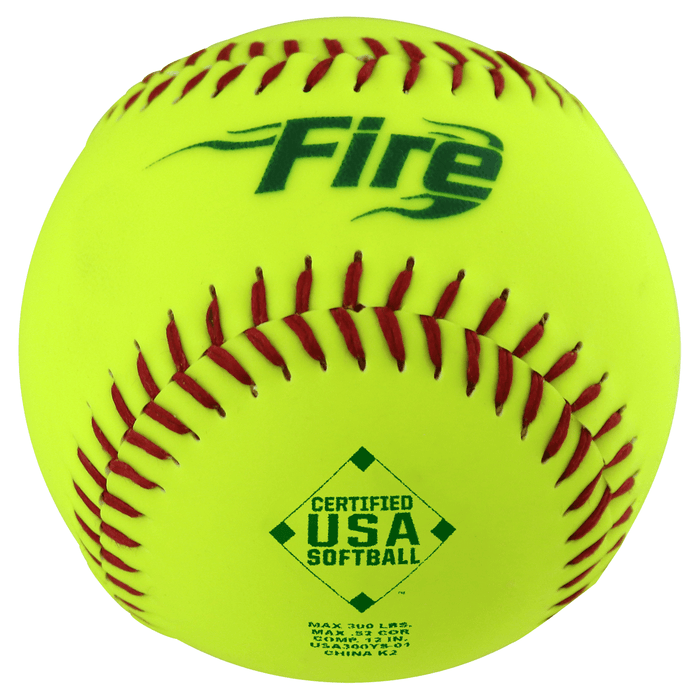 Baden ASA/USA Fire Slowpitch Softball 12" 52-300 (One Dozen): USA300YS Balls Baden 