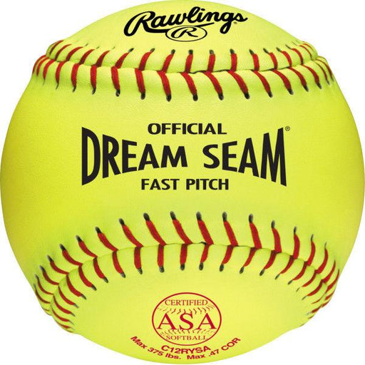 Rawlings Dream Seam USA (ASA) Fastpitch Softball - One Dozen C12RYSA Balls Rawlings 