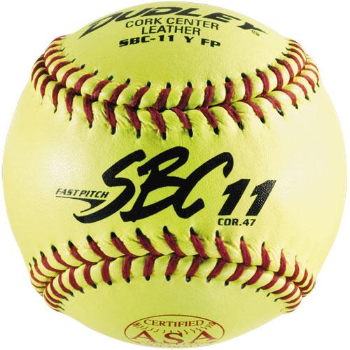 Dudley 11" SBC11 ASA (USA) Cork Fastpitch Softball - One Dozen: 4Y611 balls Dudley 