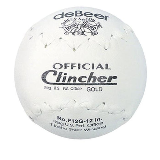 DeBeer White Clicher Gold 12 Inch Softball: F12G Balls deBeer 