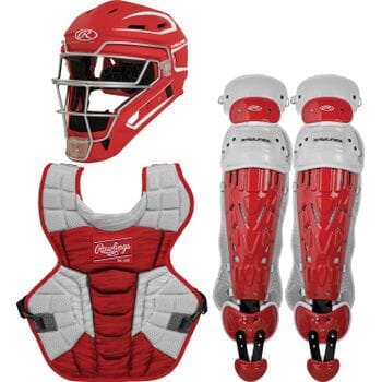 Rawlings Velo 2.0 Catcher’s Equipment Set Youth: CSV2Y Equipment Rawlings Scarlet-White 