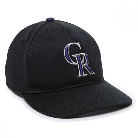 Outdoor Cap MLB Replica Adjustable Baseball Cap: MLB350 Apparel Outdoor Cap Adult Rockies 