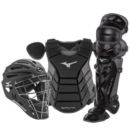 Mizuno Samurai Adult 16" Baseball Boxed Catcher's Set: 380417 Equipment Mizuno Black-Gray 