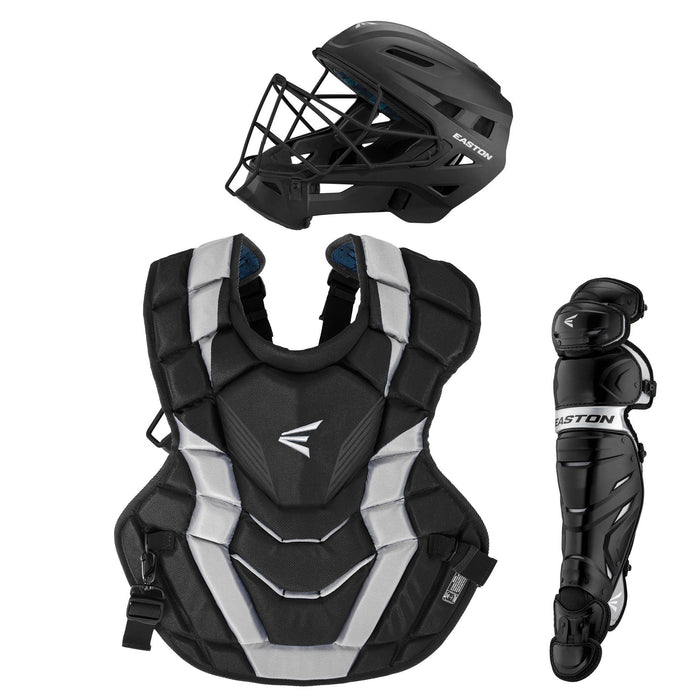 Easton Elite-X Boxed Intermediate Box Catcher's Set: A165425 Equipment Easton Black-Silver 