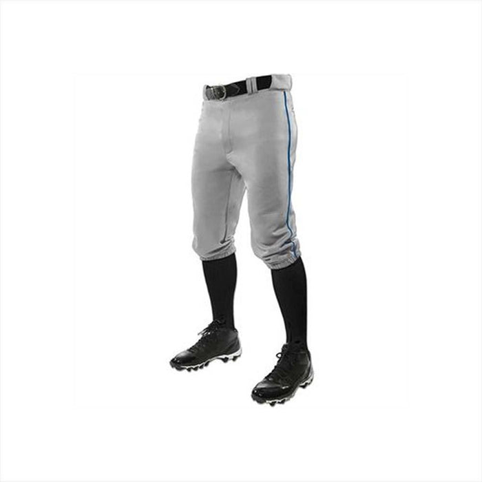 Champro Adult Triple Crown Knicker with Braid Pants: BP101A Apparel Champro Small Gray/Royal 