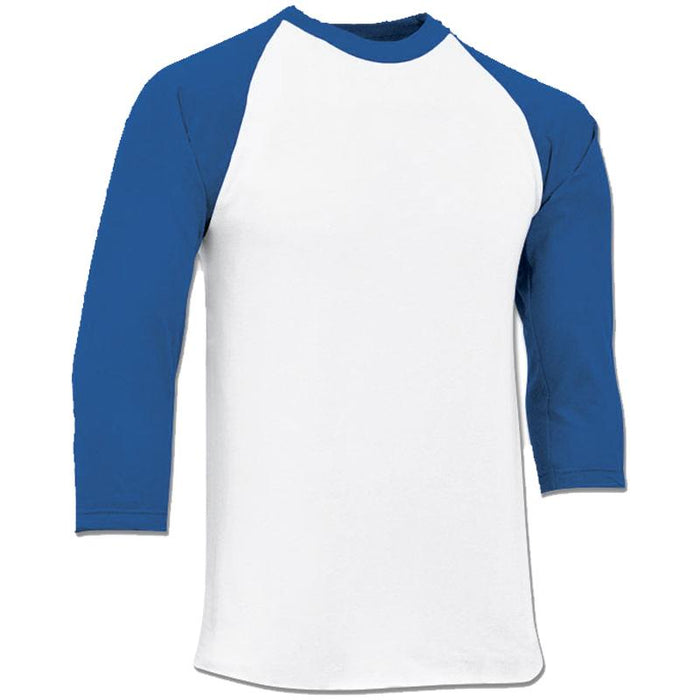 Champro Youth Veteran 3/4 Baseball Cotton Sleeve Jersey: BS8 Apparel Champro Royal Youth Large 