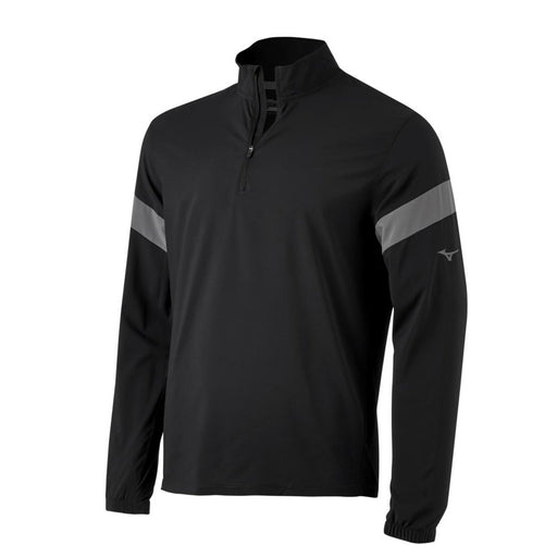 Mizuno Long Sleeved Batting Jacket -Youth Apparel Mizuno Medium Black 