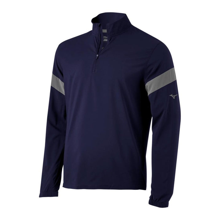 Mizuno Long Sleeved Batting Jacket -Youth Apparel Mizuno Medium Navy 