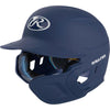 Rawlings Mach Matte Batting Helmet with Extension Flap: MACHEX Equipment Rawlings Navy Left Hand Batter 