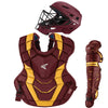 Easton Elite-X Boxed Intermediate Box Catcher's Set: A165425 Equipment Easton Maroon-Gold 