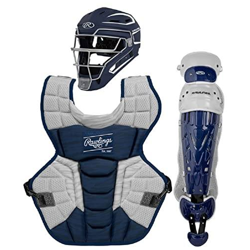 Rawlings Velo 2.0 Catcher’s Equipment Set Youth: CSV2Y Equipment Rawlings Navy-White 