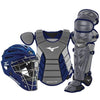 Mizuno Samurai Adult 16" Baseball Boxed Catcher's Set: 380417 Equipment Mizuno Gray-Navy 