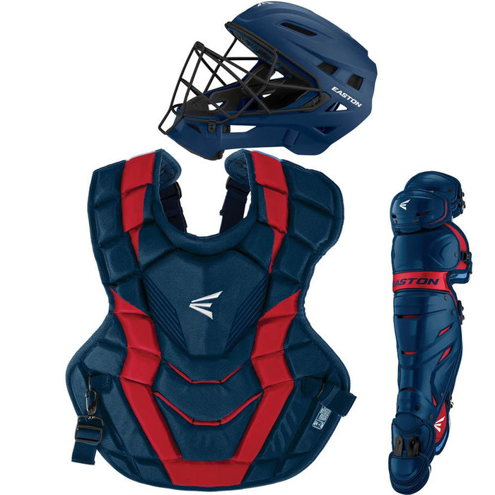 Easton Elite-X Boxed Intermediate Box Catcher's Set: A165425 Equipment Easton Navy-Red 