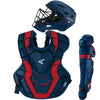 Easton Elite-X Boxed Adult Catcher's Set: A165424 Equipment Easton Navy-Red 