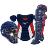 Mizuno Samurai Adult 15" Baseball Boxed Catcher's Set: 380418 Equipment Mizuno Navy-Red 