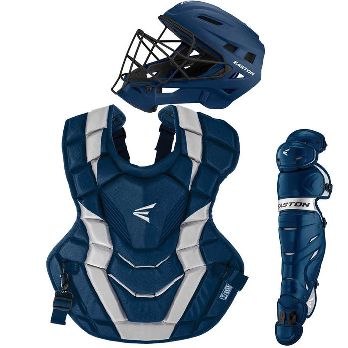 Easton Youth Elite X Boxed Catcher's Set: A165426 Equipment Easton Navy-Silver 