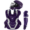 Easton Elite-X Boxed Intermediate Box Catcher's Set: A165425 Equipment Easton Purple-Silver 