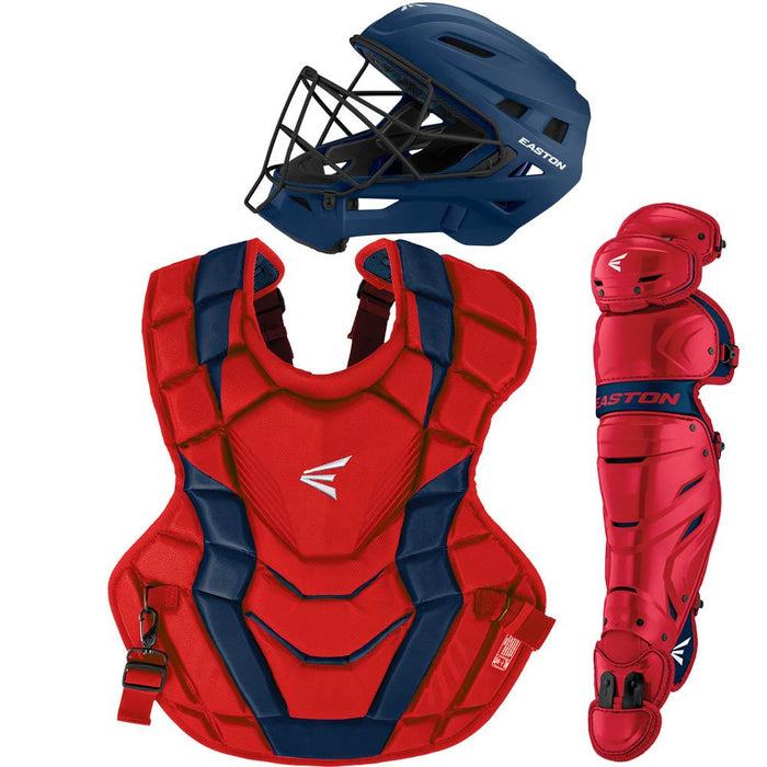 Easton Elite-X Boxed Adult Catcher's Set: A165424 Equipment Easton Red-Navy 