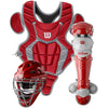 Wilson C200 3-Piece Youth Baseball Catcher’s Set: WB57116 Equipment Wilson Sporting Goods Scarlet 