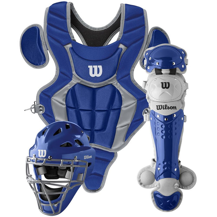 Wilson C200 3-Piece Youth Baseball Catcher’s Set: WB57116 Equipment Wilson Sporting Goods Royal 