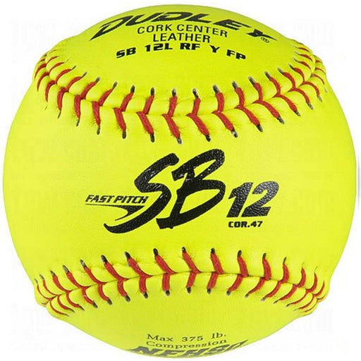 Dudley SB12LND ASA-NFHS Red Stitch FastpitchSoftball - One Dozen: 4D311Y Balls Dudley 