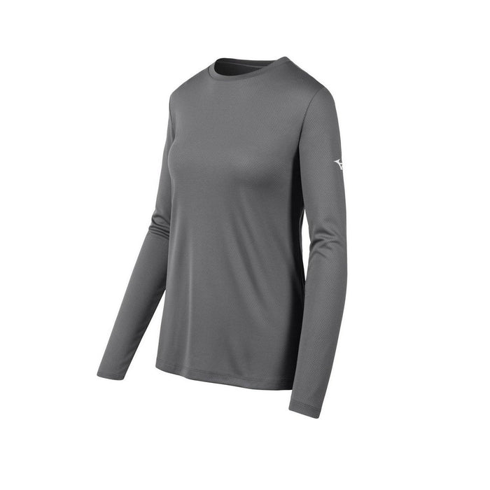 Mizuno Women's Long Sleeve T-Shirt: 530044 Apparel Mizuno Small Charcoal 