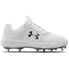 Men's UA Yard MT Baseball Cleats: 3022999 Equipment Under Armour 6.5 White-Silver 